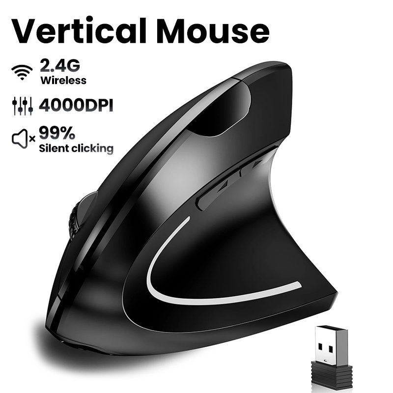 เมาส์แนวตั้ง 2.4GHz บลูทูธ สำห - Vertical Mouse Small Hand บทวิจารณ์และราคา