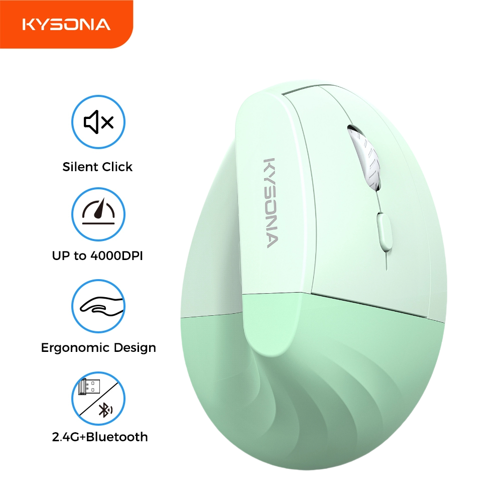 KYSONA เมาส์แนวตั้ง Ergonomic  - Vertical Mouse Dpi 4000 บทวิจารณ์และราคา