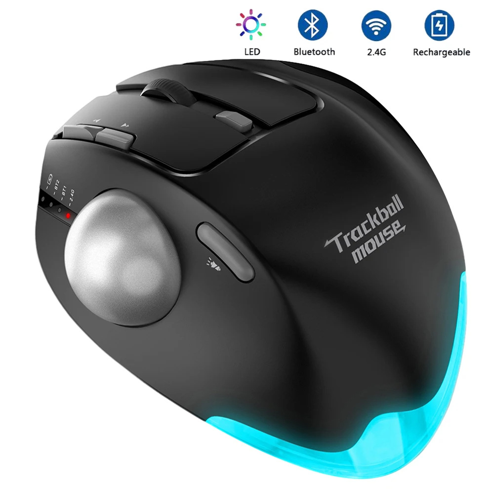 เมาส์ Trackball ไร้สาย 2.4G RG - Ergonomic Mouse Trackball Thumb บทวิจารณ์และราคา