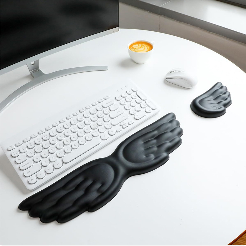 แป้นพิมพ์เมาส์ส่วนที่เหลือข้อม - Ergonomic Mouse Pad With Wrist Support บทวิจารณ์และราคา