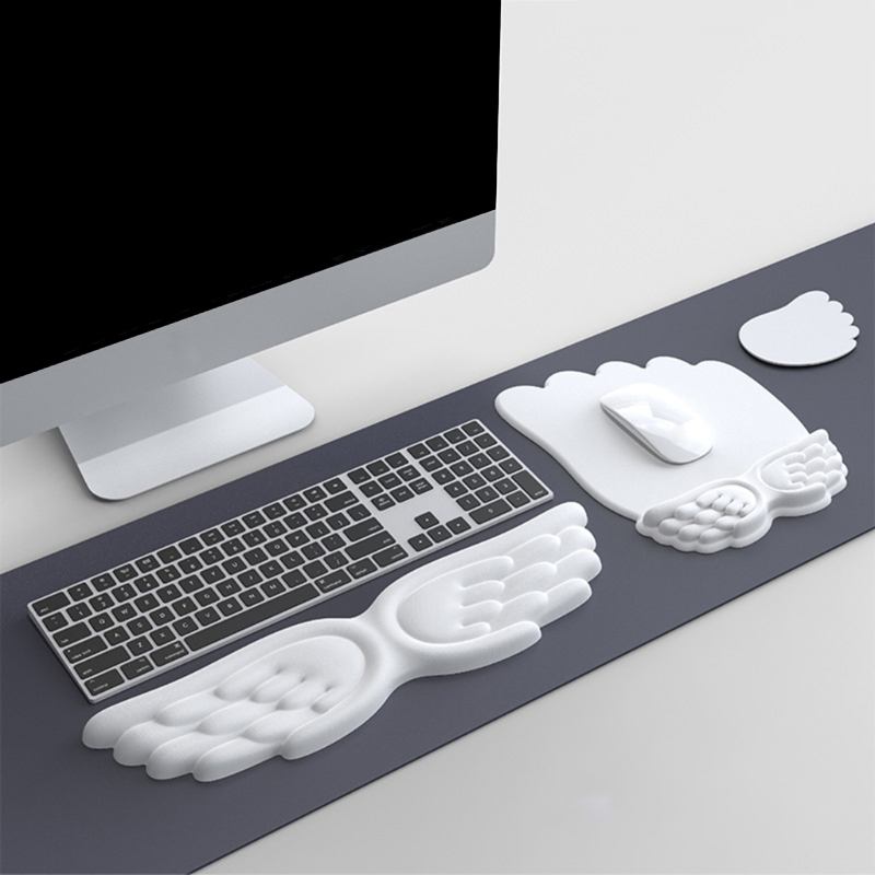 แป้นพิมพ์เมาส์ส่วนที่เหลือข้อม - Ergonomic Mouse Pad With Wrist Support บทวิจารณ์และราคา