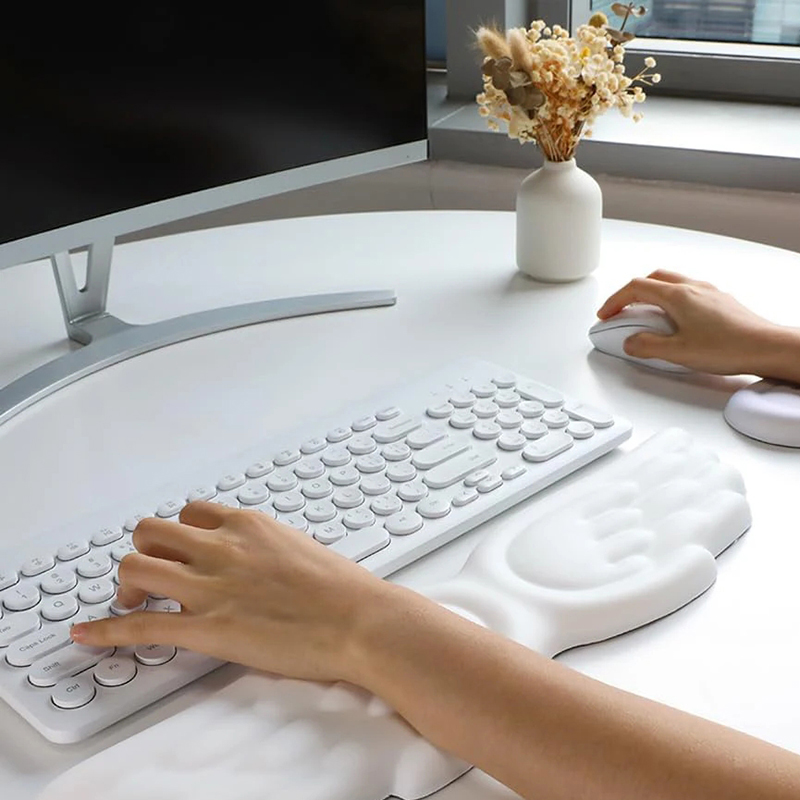 แป้นพิมพ์เมาส์ส่วนที่เหลือข้อม - Ergonomic Mouse Pad With Wrist Support บทวิจารณ์และราคา