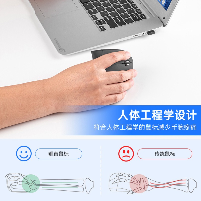 เมาส์แนวตั้ง ออกแบบตามหลักสรีร - Ergonomic Vertical Mouse Wireless บทวิจารณ์และราคา