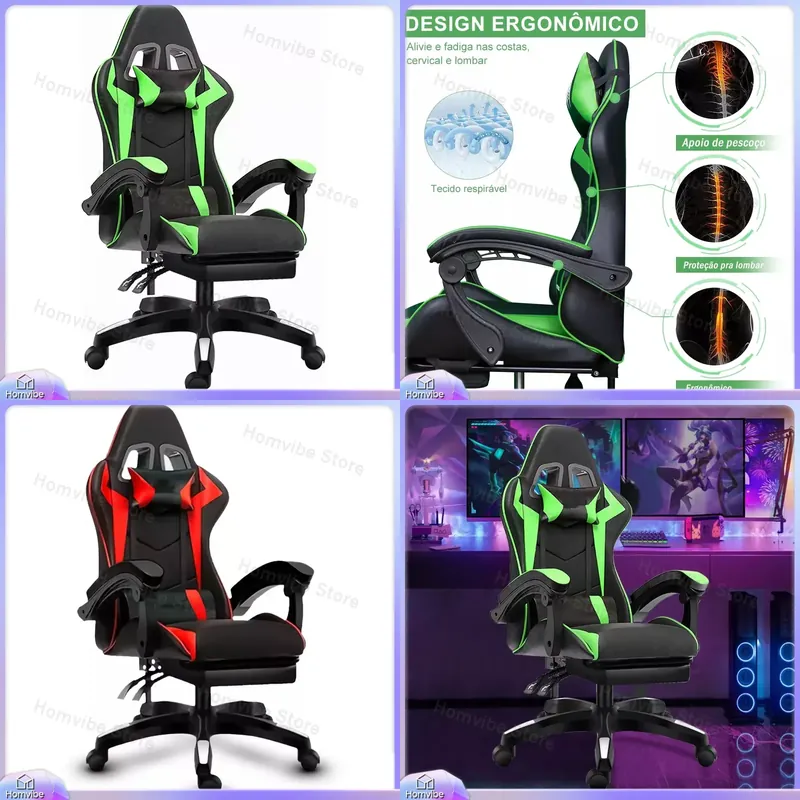 เก้าอี้เล่นเกมตามหลักสรีรศาสตร - Ergonomic Footrest Adjustable บทวิจารณ์และราคา