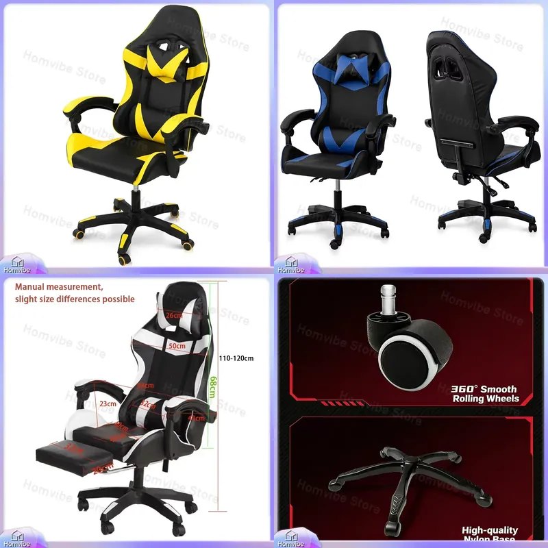 เก้าอี้เกมมิ่งตามหลักสรีรศาสตร - Ergonomic Footrest Adjustable บทวิจารณ์และราคา