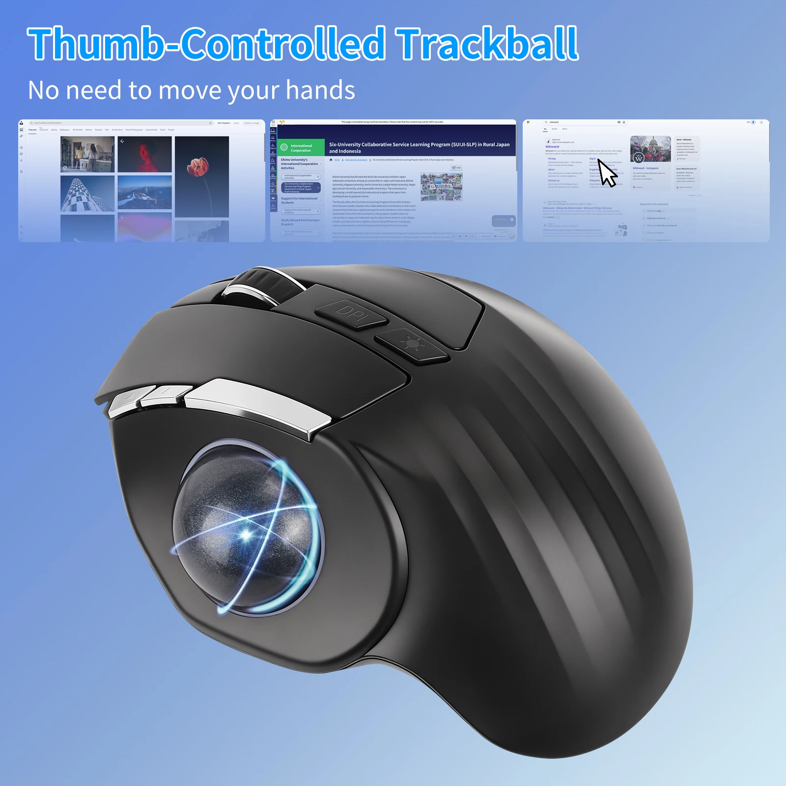 เมาส์แทร็กบอลตามหลักสรีรศาสตร์ - Ergonomic Mouse Trackball Thumb บทวิจารณ์และราคา