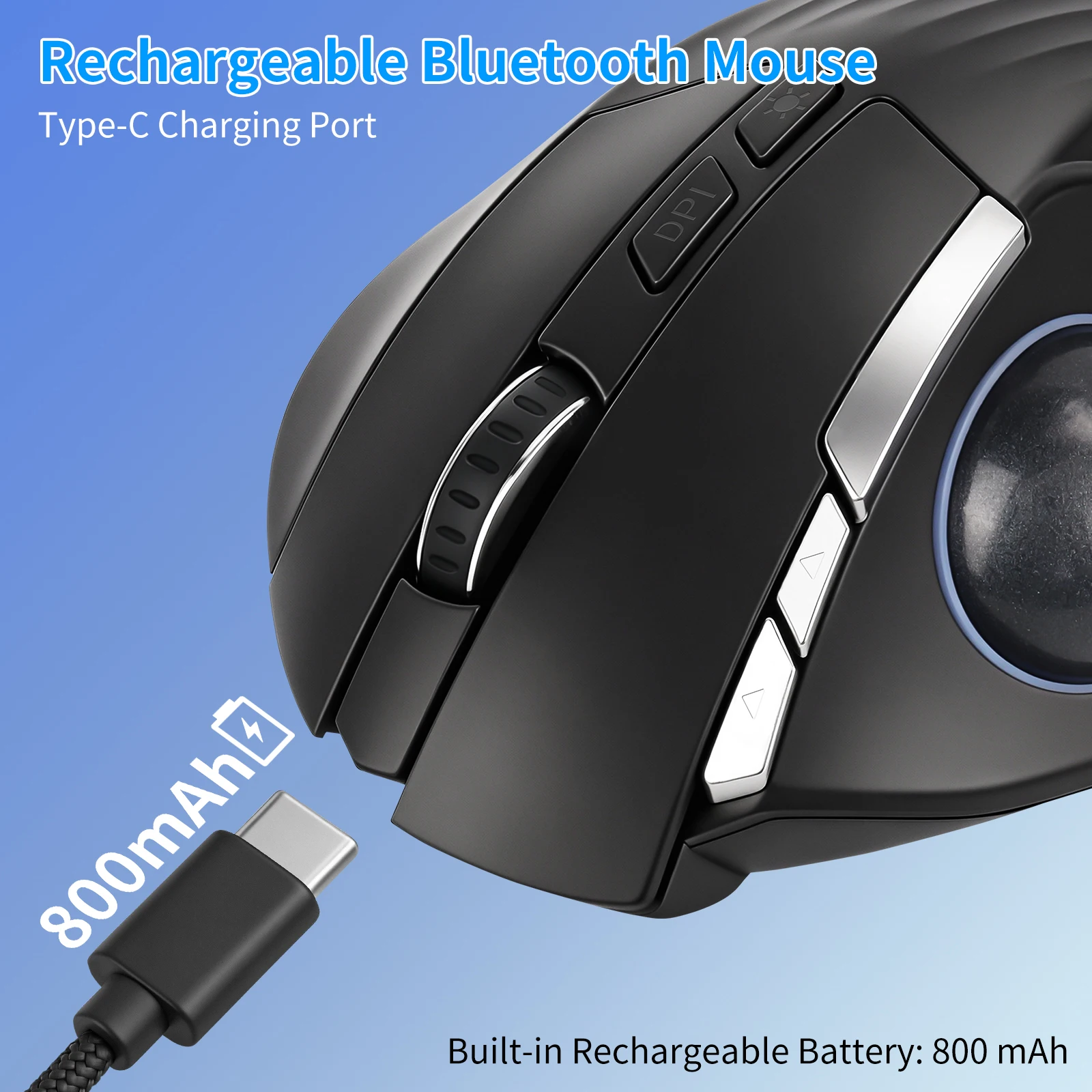 เมาส์แทร็กบอลตามหลักสรีรศาสตร์ - Ergonomic Mouse Trackball Thumb บทวิจารณ์และราคา